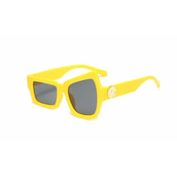 Irregular Shaped Sunglasses - yellow