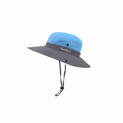 Colourful Summer Hat - adult , grey&blue
