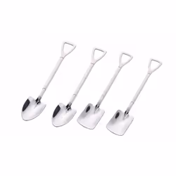 Shovel and Spade Stainless Steel Spoons - 2 pcs, Sliver