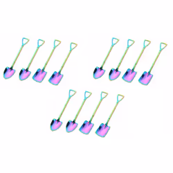 Shovel and Spade Stainless Steel Spoons - 6 pcs, Rainbow