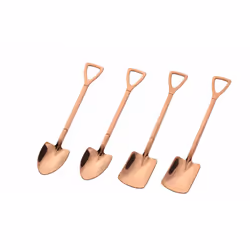 Shovel and Spade Stainless Steel Spoons - 2 pcs, Rose gold