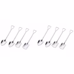 Shovel and Spade Stainless Steel Spoons - 4 pcs, Sliver