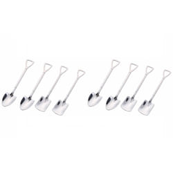 Shovel and Spade Stainless Steel Spoons - 4 pcs, Sliver