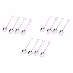 Shovel and Spade Stainless Steel Spoons - 6 pcs, Sliver
