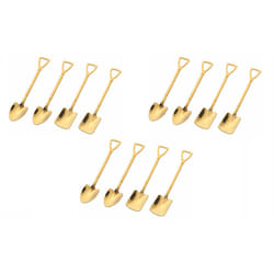 Shovel and Spade Stainless Steel Spoons - 6 pcs, Gold