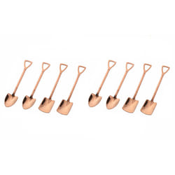Shovel and Spade Stainless Steel Spoons - 4 pcs, Rose gold