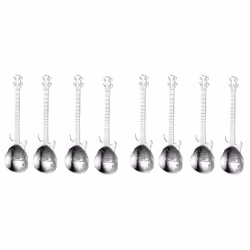 Set of 4 Stainless Steel Guitar Spoons - 8 , silver