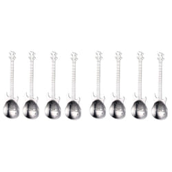 Set of 4 Stainless Steel Guitar Spoons - 8 , silver