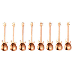 Set of 4 Stainless Steel Guitar Spoons - 8 , rose gold
