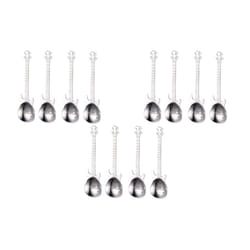Set of 4 Stainless Steel Guitar Spoons - 12, silver