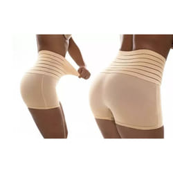 Tummy Control Body Shaper Boy Shorts - UK 14-18, BEIGE