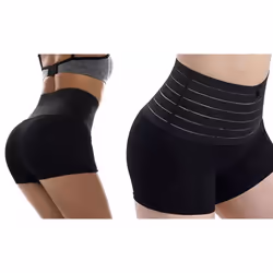 Tummy Control Body Shaper Boy Shorts - UK 14-18, BLACK