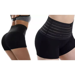 Tummy Control Body Shaper Boy Shorts - UK 14-18, BLACK