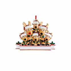 Personalised Reindeer Christmas Tree Decoration - 6h