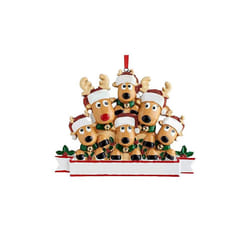 Personalised Reindeer Christmas Tree Decoration - 6h