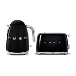 SMEG 2-Slice Toaster and 1.7-litre Kettle Set - black