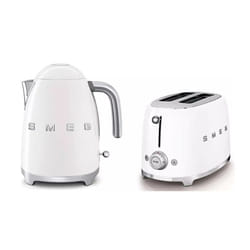 SMEG 2-Slice Toaster and 1.7-litre Kettle Set - white