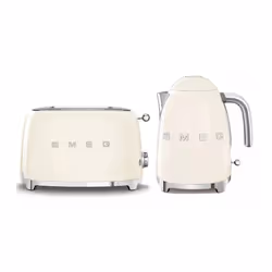 SMEG 2-Slice Toaster and 1.7-litre Kettle Set - cream