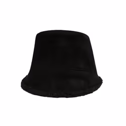 Fleece Lined Women's Winter Bucket Hat - black