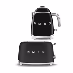 Smeg Mini Kettle and Two-Slice Toaster Bundle - black