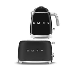 Smeg Mini Kettle and Two-Slice Toaster Bundle - black