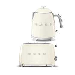 Smeg Mini Kettle and Two-Slice Toaster Bundle - cream