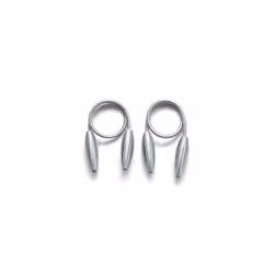 A Pair of Twisting Curtain Holders - Silver
