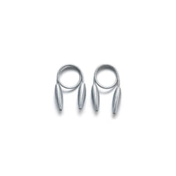 A Pair of Twisting Curtain Holders - Silver