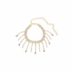 Summer Rhinestone Anklets - Gold