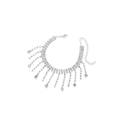 Summer Rhinestone Anklets - Silver