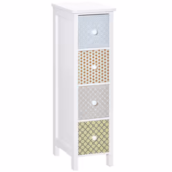 HOMCOM Drawer Cabinet, 4 Drawer Storage Organizer Unit Bathroom Bedroom - Additional view 8