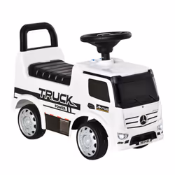 HOMCOM 3-in-1 Ride On Car Kids Mercedes Truck Storage for 12 - 36 Months White