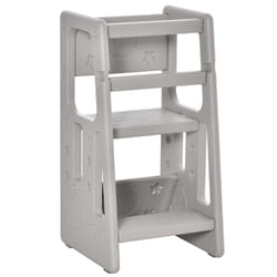 HOMCOM Kids Step Stool, Adjustable Standing Platform, Toddler Kitchen Stool