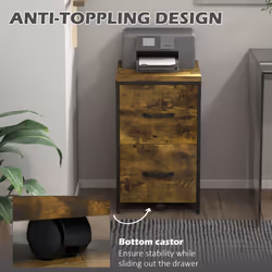 Vinsetto 70cm Vertical Office Filing Cabinet w/ 2 Drawer, Hanging File Folder