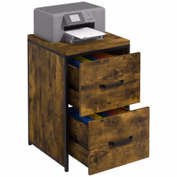 Vinsetto 70cm Vertical Office Filing Cabinet w/ 2 Drawer, Hanging File Folder - Additional view 6
