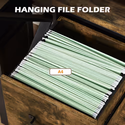Vinsetto 70cm Vertical Office Filing Cabinet w/ 2 Drawer, Hanging File Folder - Additional view 7