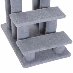PawHut Dog Steps for Bed 4 Step Pet Stairs for Sofa Dog Cat Climb Ladder Grey - Additional view 5