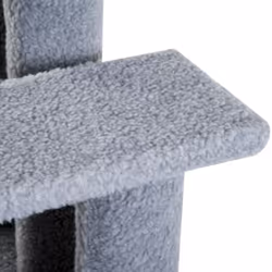 PawHut Dog Steps for Bed 4 Step Pet Stairs for Sofa Dog Cat Climb Ladder Grey - Additional view 6