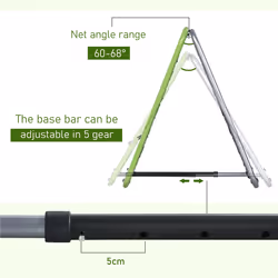 HOMCOM Angle Adjustable Rebounder Net Goal Training Set Football, Baseball
