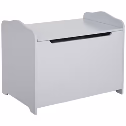 HOMCOM 40x60cm Kids Storage Box Toy Organiser for Child 3 Yrs+ Bedroom Grey