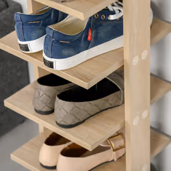 HOMCOM 7 Tier Shoe Rack Organizer Storage Shelf Wooden Display Cabinet - Additional view 6