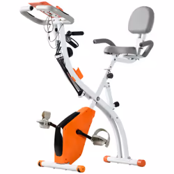 HOMCOM 2-In-1 Folding Exercise Bike with 8-Level Magnetic Resistance Orange - Additional view 8