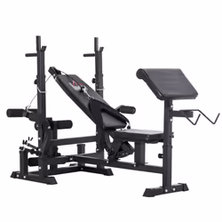 HOMCOM Multi-Exercise Full-Body Weight Bench with Bench Press & Leg Extension - Additional view 7