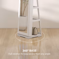 HOMCOM Jewelry Cabinet Full Length Mirror Swivel Lockable Jewelry Organizer - Additional view 5