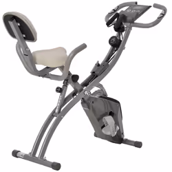 HOMCOM Grey 2-In-1 Upright Exercise Bike With Adjustable Resistance