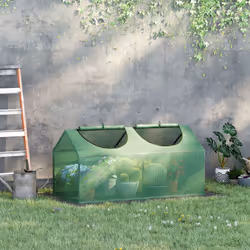 Outsunny Greenhouse Plants Foil Tomato Vegetable House W/ 2 Windows Green