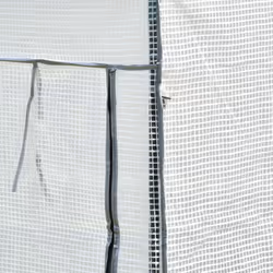 Outsunny 100 x 50 x 150cm Greenhouse w/ Zipper Roll-up Door Outdoor White - Additional view 5