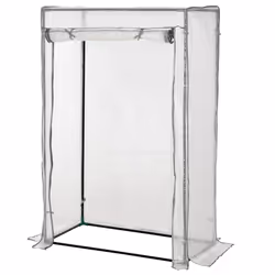 Outsunny 100 x 50 x 150cm Greenhouse w/ Zipper Roll-up Door Outdoor White - Additional view 8