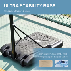 HOMCOM Basketball Stand 175-215cm Adjustable Height Sturdy Hoop w/ Wheels Base - Additional view 4