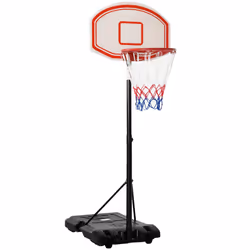 HOMCOM Basketball Stand 175-215cm Adjustable Height Sturdy Hoop w/ Wheels Base - Additional view 8
